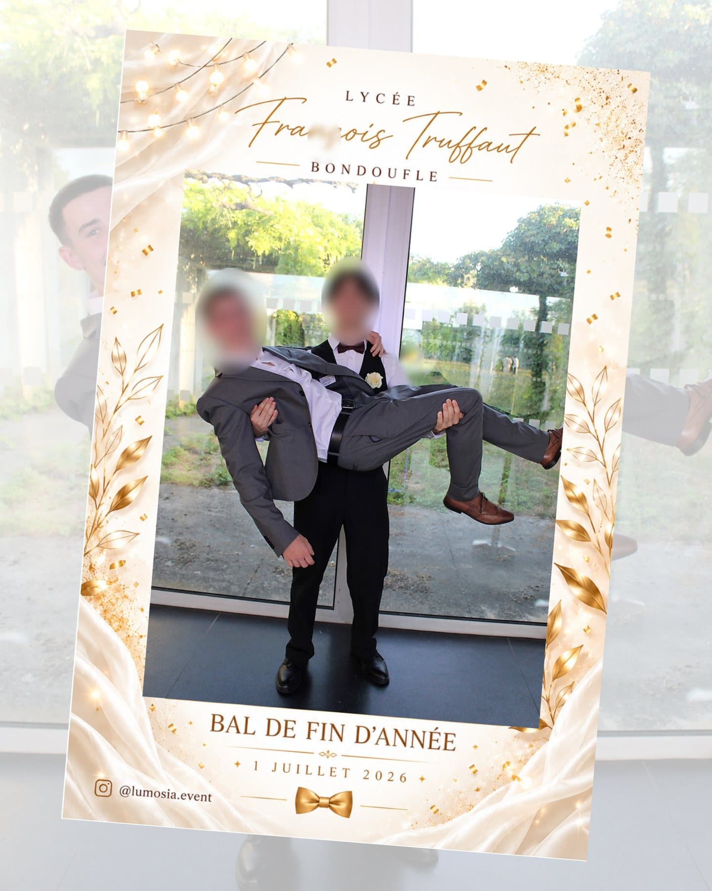 Tirage photobooth d’un bal de fin d’année